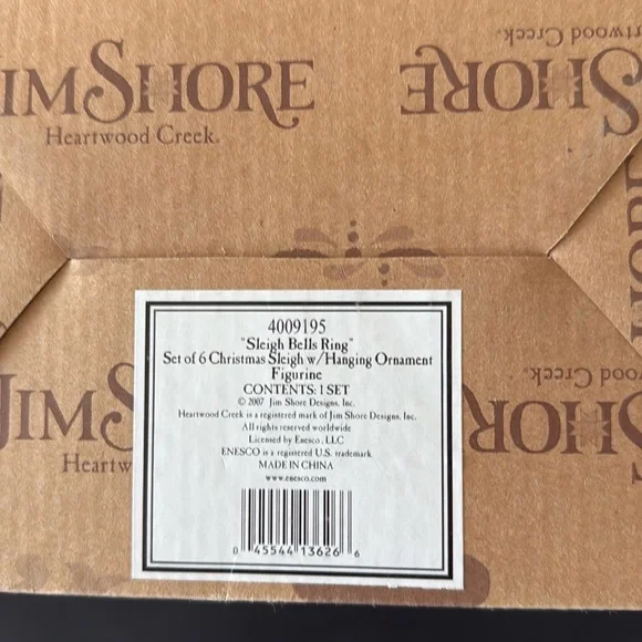 Jim shore Sleigh Bells Ring 6 piece set - Picture 2 of 3